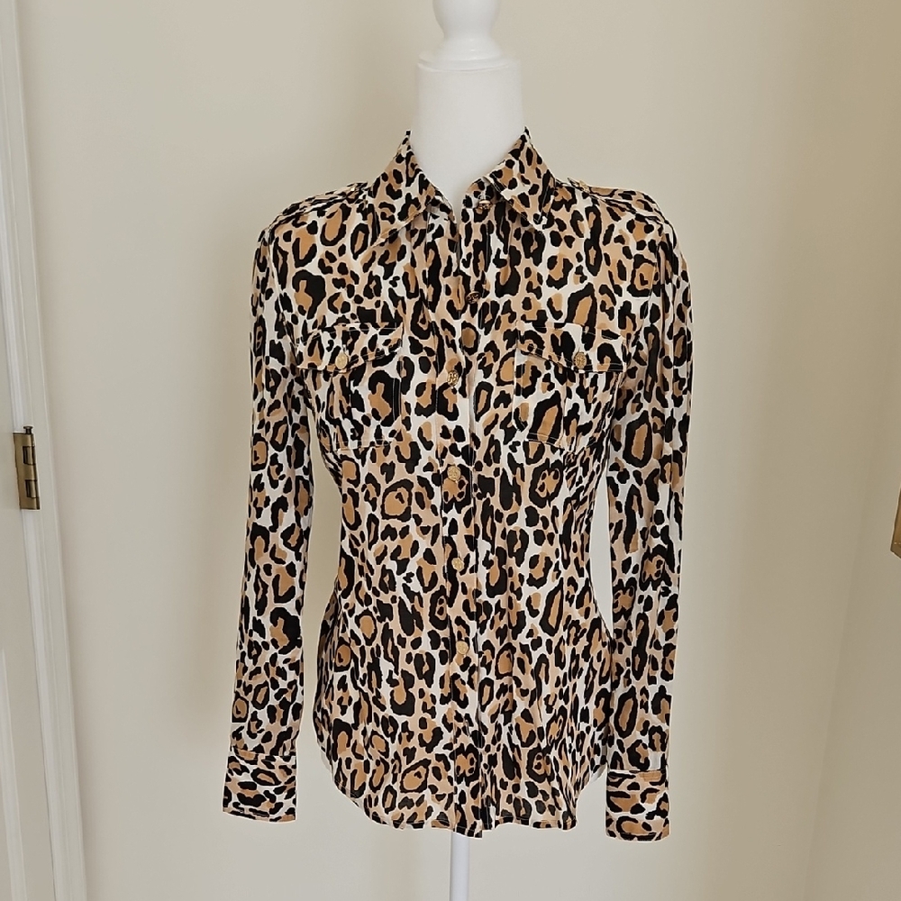 Tory Burch Leopard Print Blouse